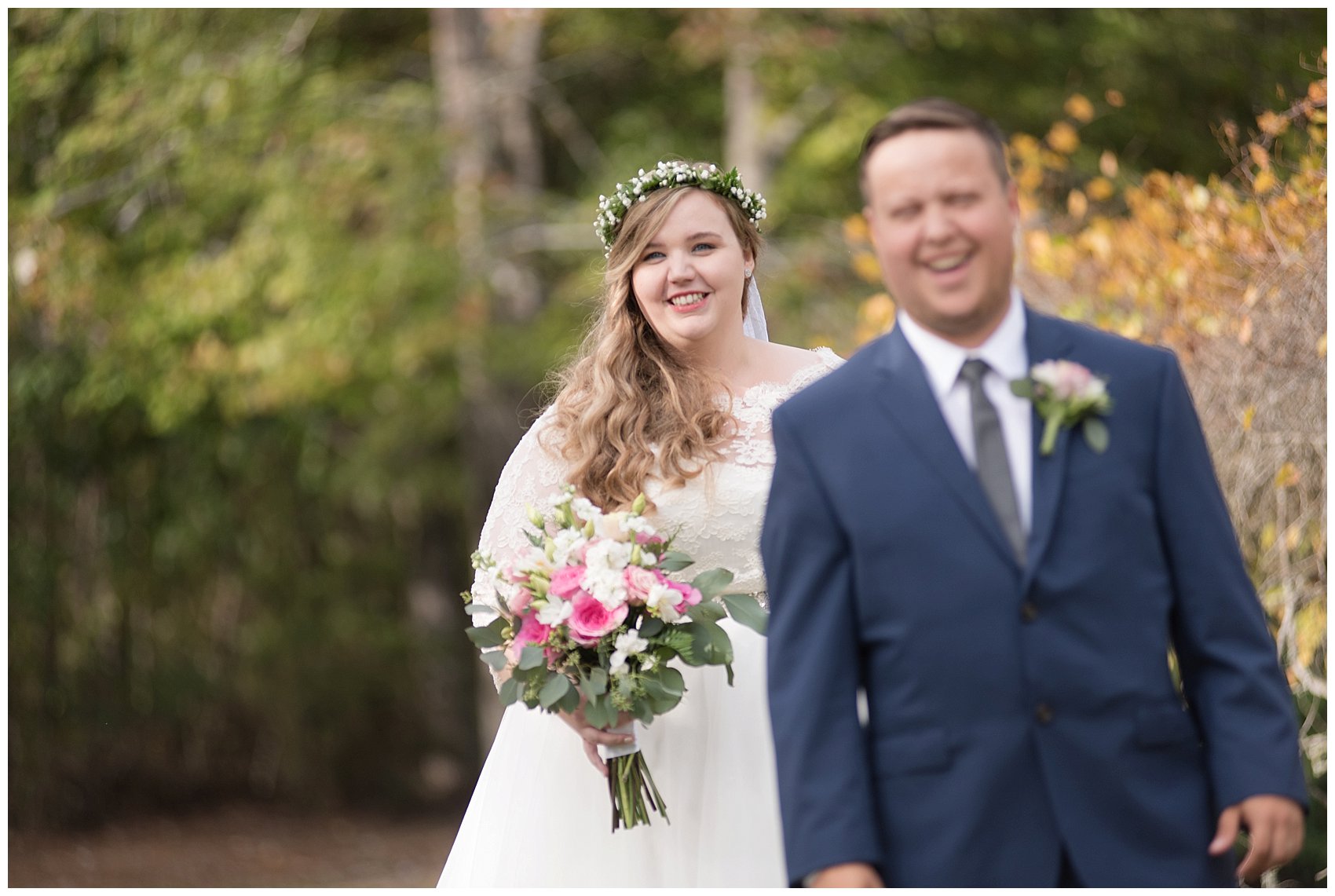 Navy Blue and Pink October Backyard North Carolina Wedding Virginia Wedding Photographers_6970