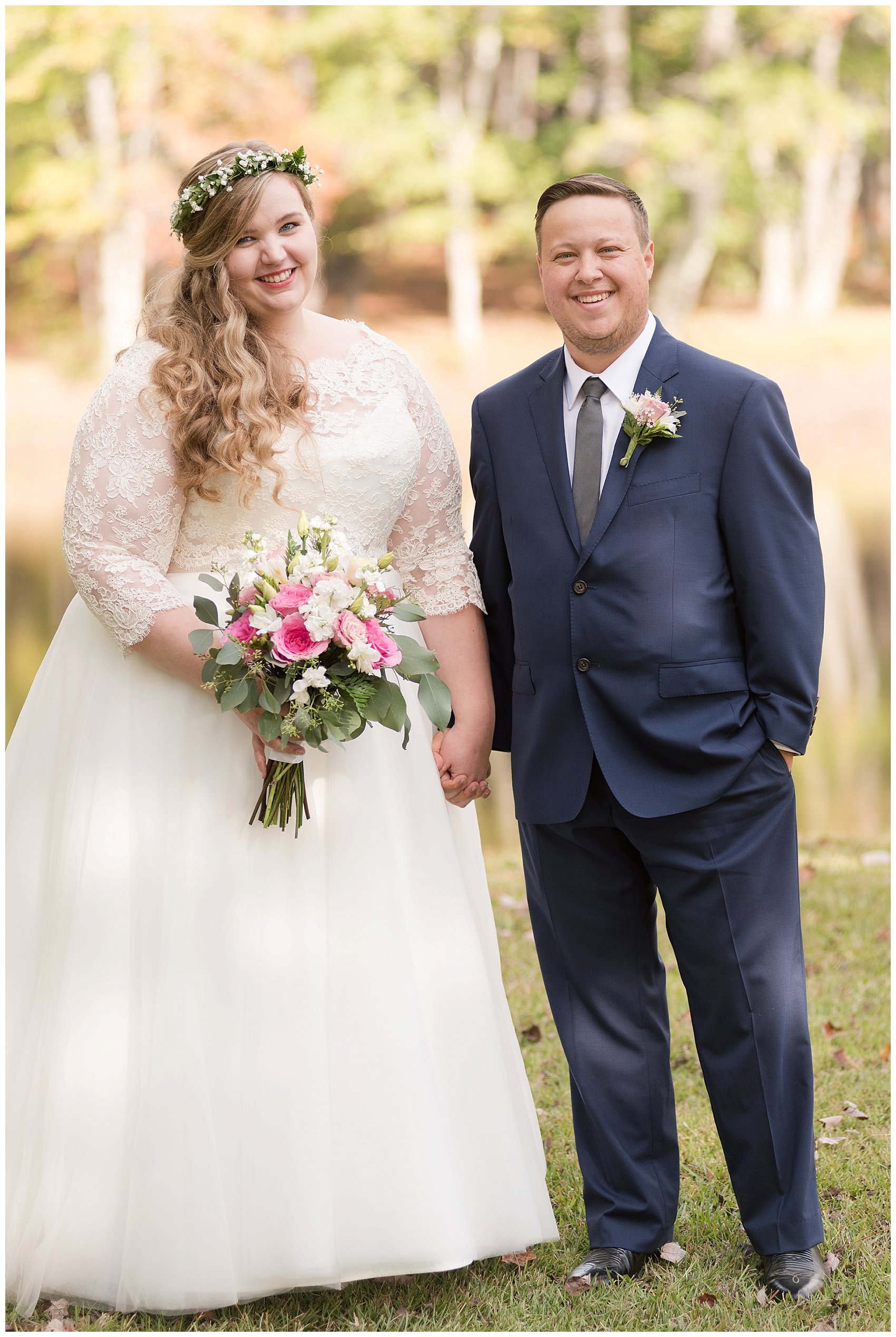 Navy Blue and Pink October Backyard North Carolina Wedding Virginia Wedding Photographers_6980
