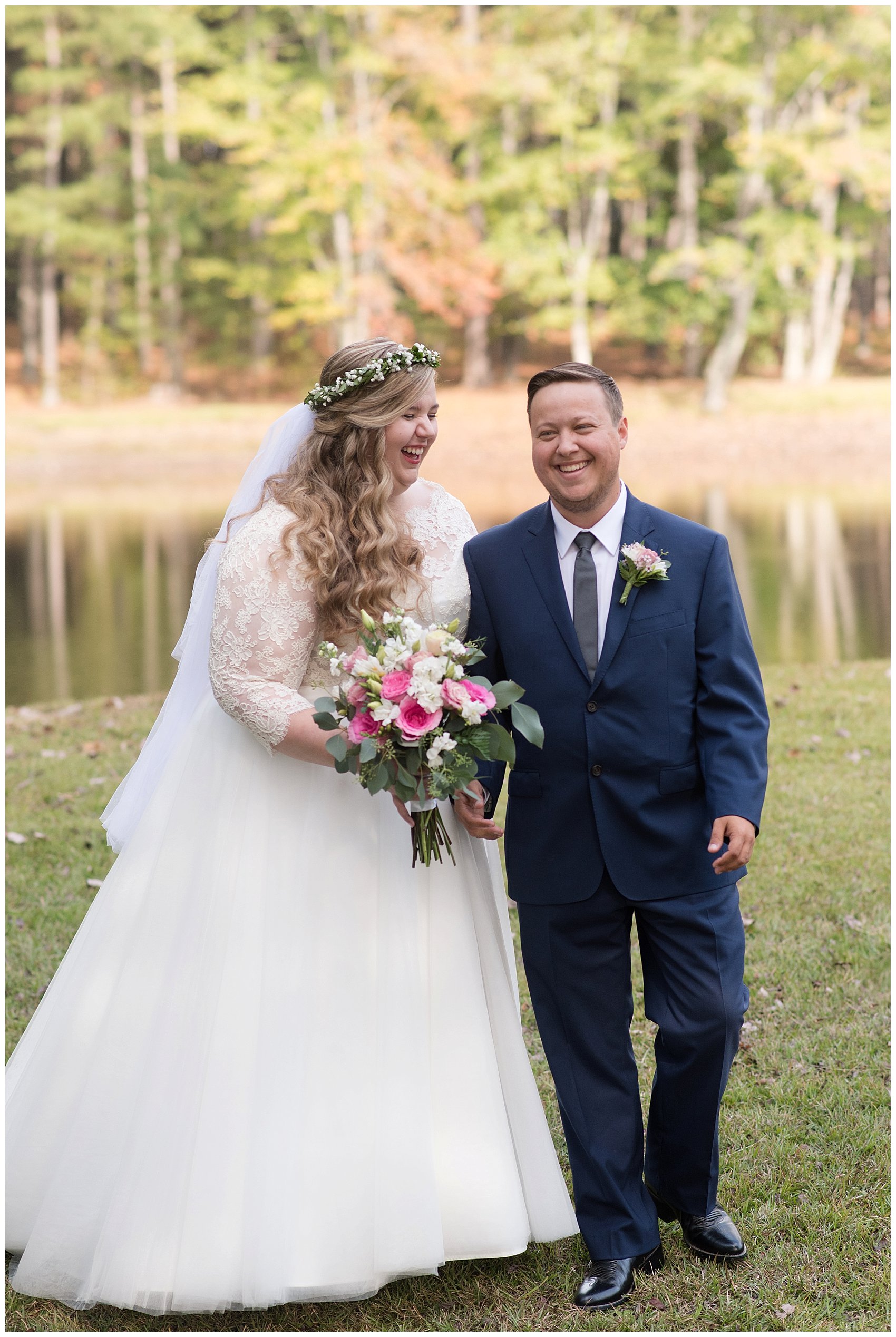 Navy Blue and Pink October Backyard North Carolina Wedding Virginia Wedding Photographers_6984