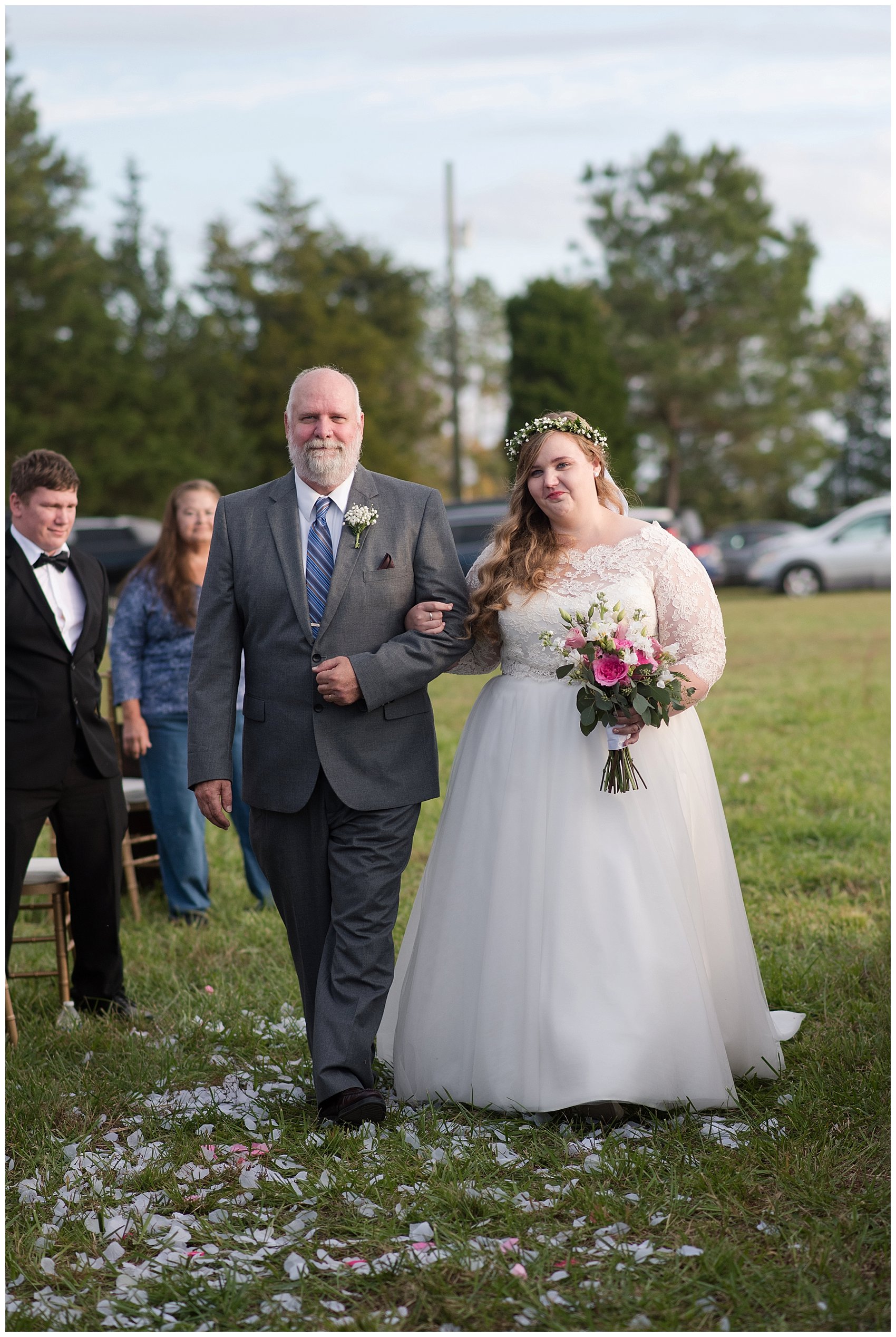 Navy Blue and Pink October Backyard North Carolina Wedding Virginia Wedding Photographers_7030